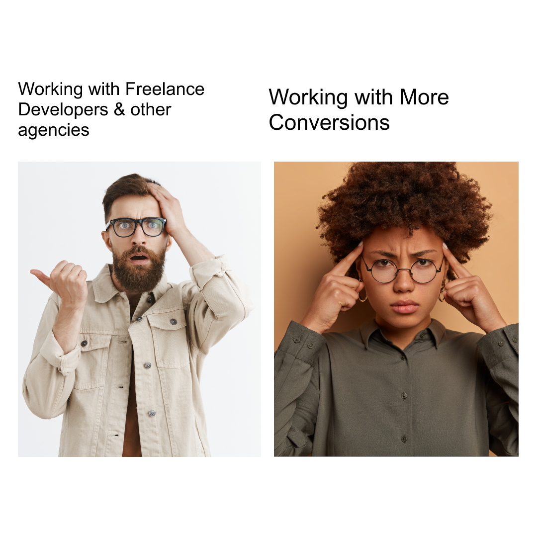 More Conversions ad: Love Us or Ghost Us - Our First Shopify Development Project Together is Free