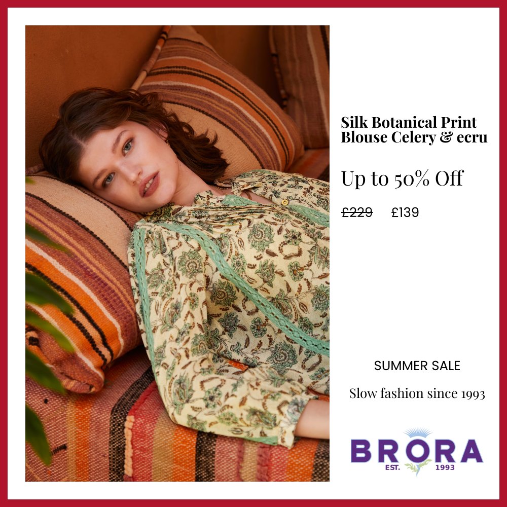 Brora ad: Organic Cotton Sleeveless Blouse White