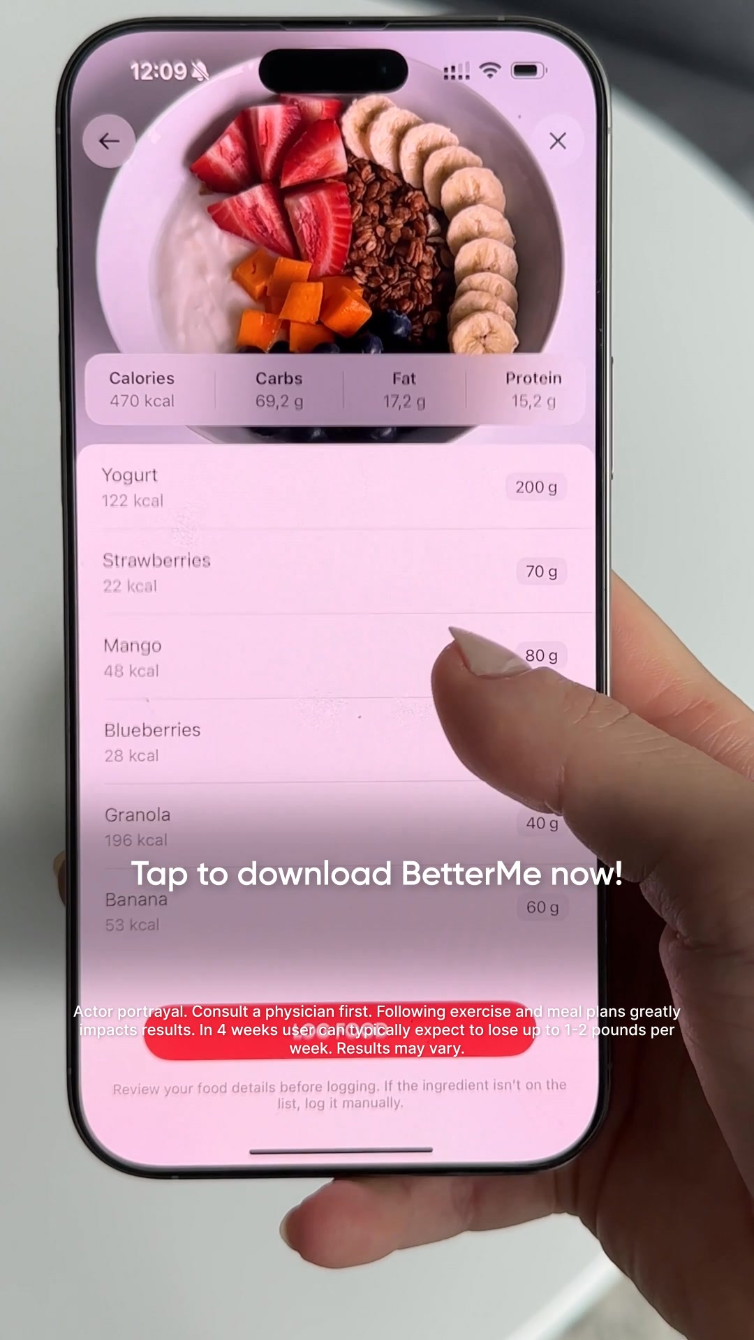 BetterMe ad: Struggling to lose weight? Try AI for weight loss! ✨ Let AI count your…