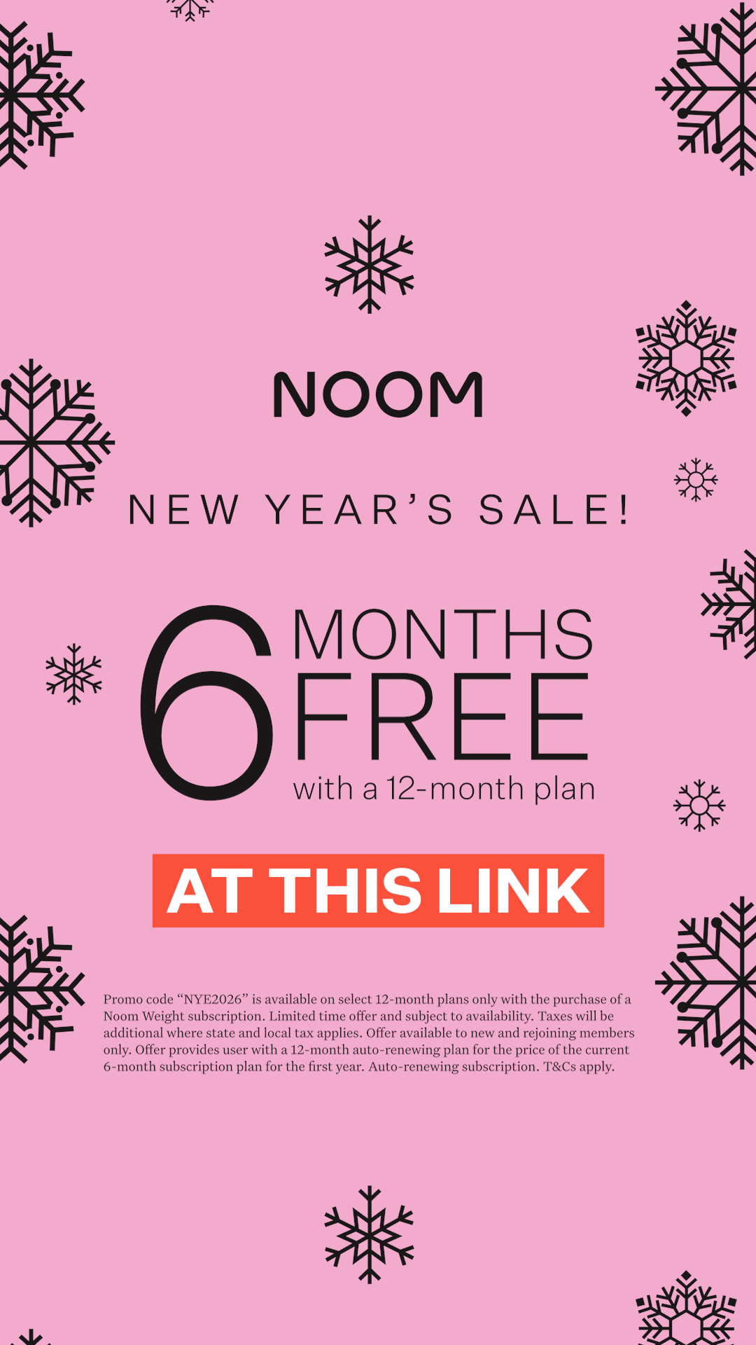 Noom ad: 🚨 YES, The New Year's Sale is NOW LIVE 🚨
