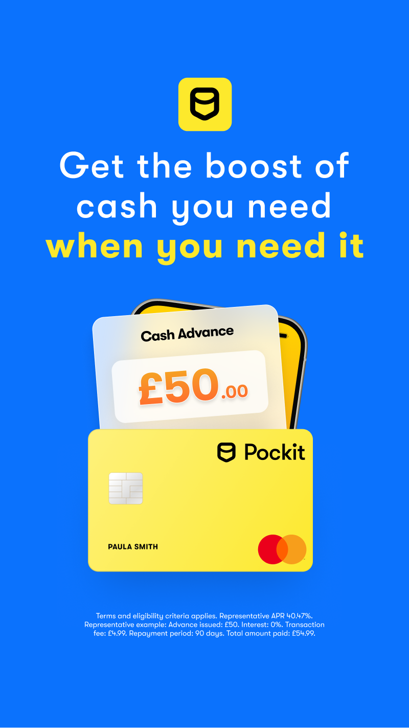 Get a Pockit account in just 3 minutes