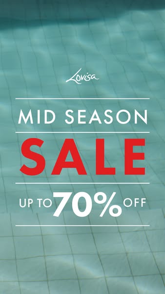 Lovisa ad: Mid Season Sale: Up to 70% Off