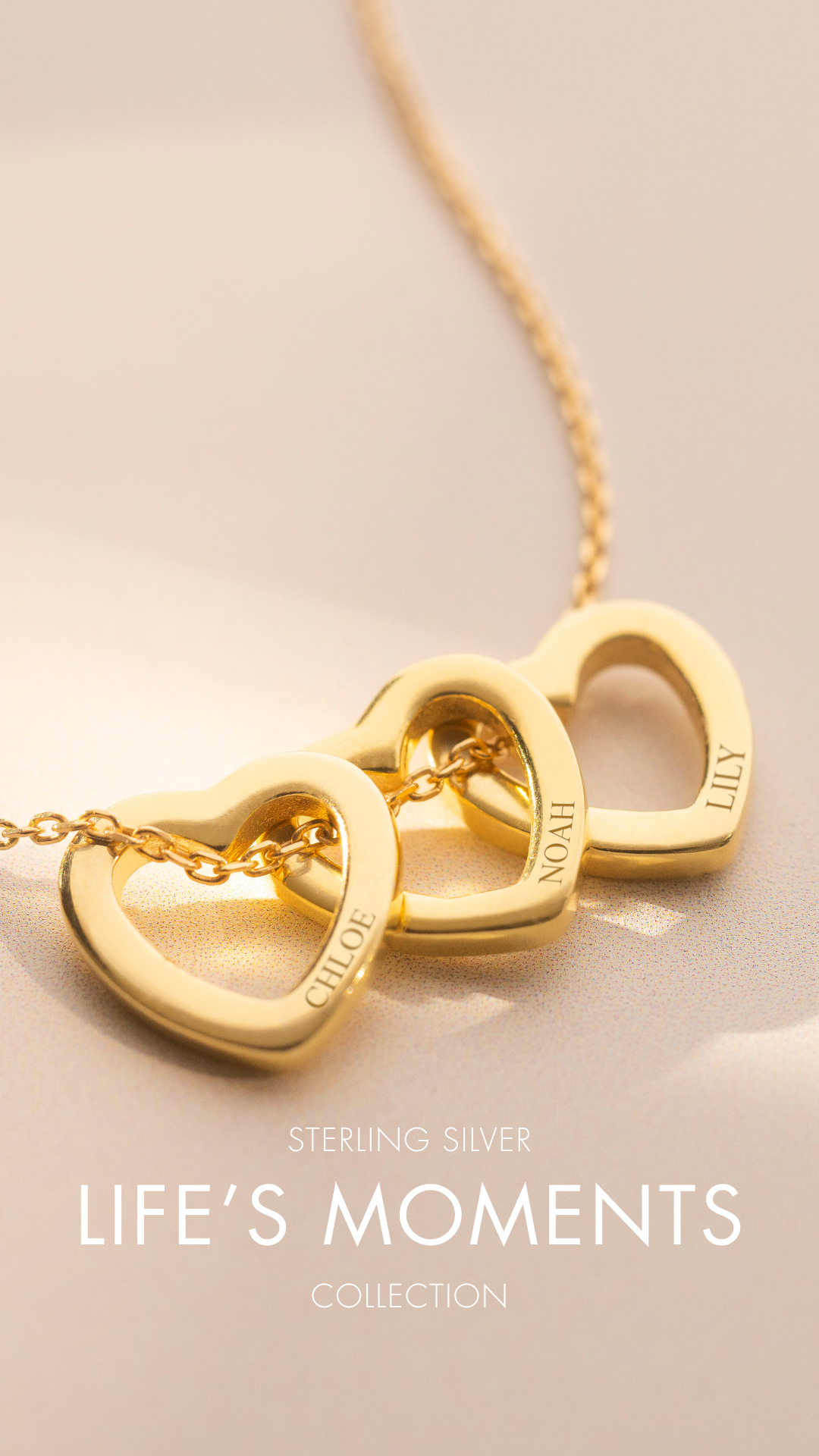 Family Mini Eternal Hearts Personalised Necklace