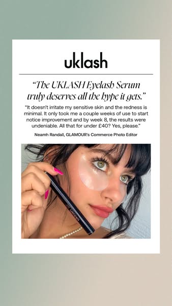 Uklash ad: Award-winning lash & brow serums