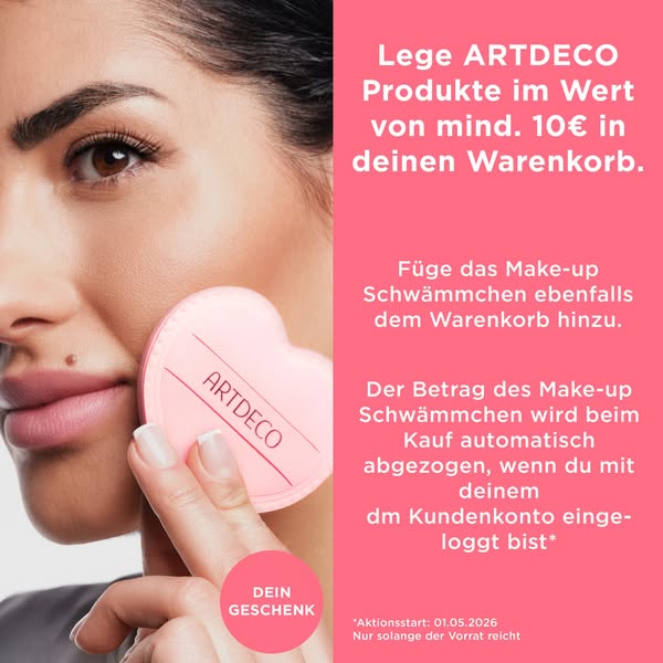 ARTDECO cosmetics ad: Jetzt GRATIS Make-Up Schwämmchen zu deiner ARTDECO Bestellung ab 10€ erhalten