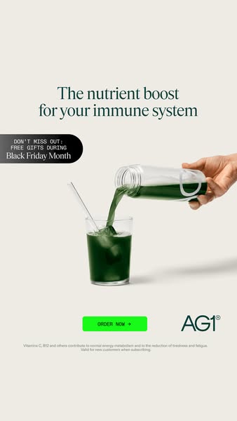 ACCESS EARLY: AG1โs Black Friday Sale