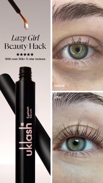 Uklash ad: Award-winning lash & brow serums