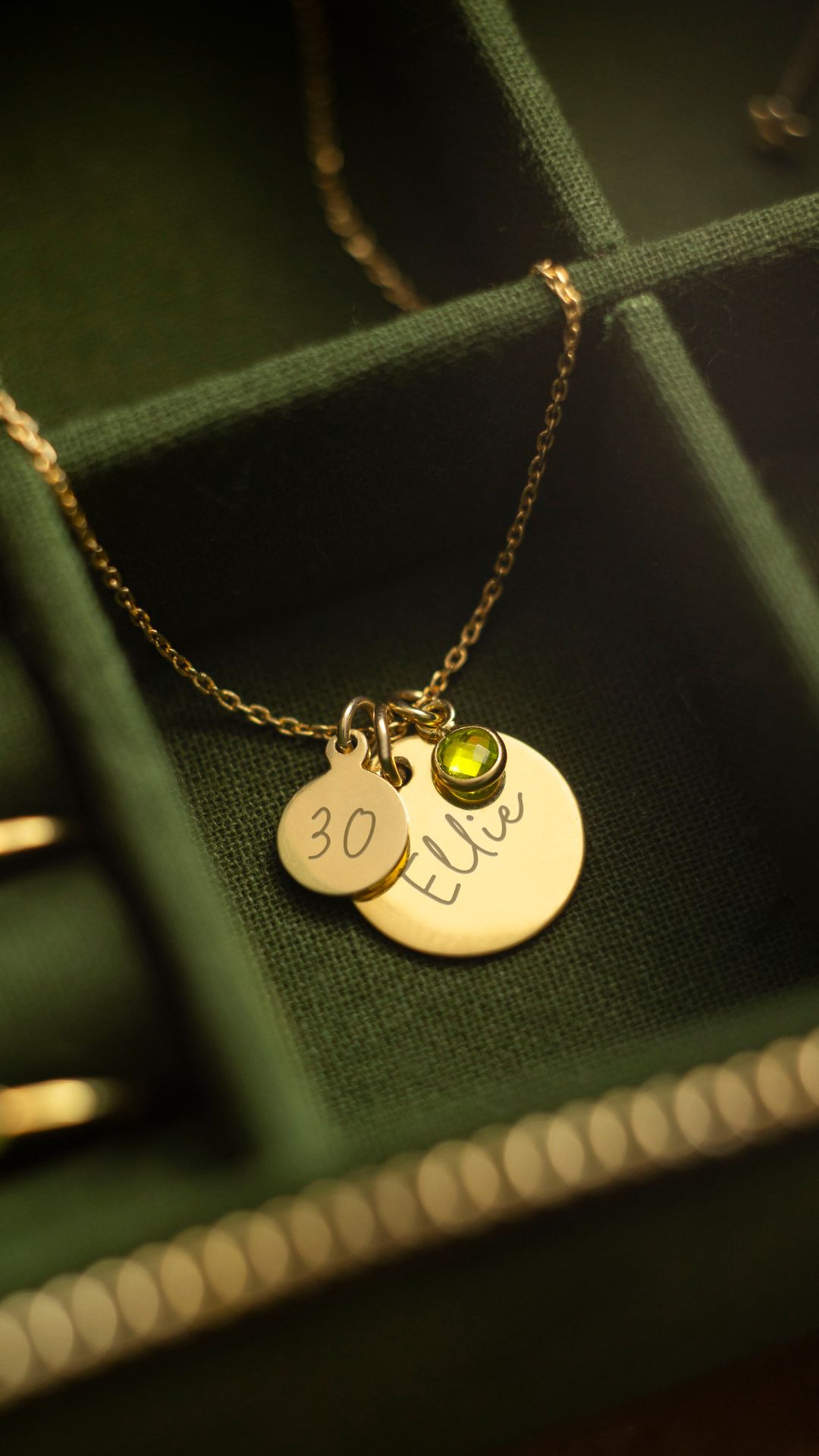 Personalised Birthday Disc Name Necklace