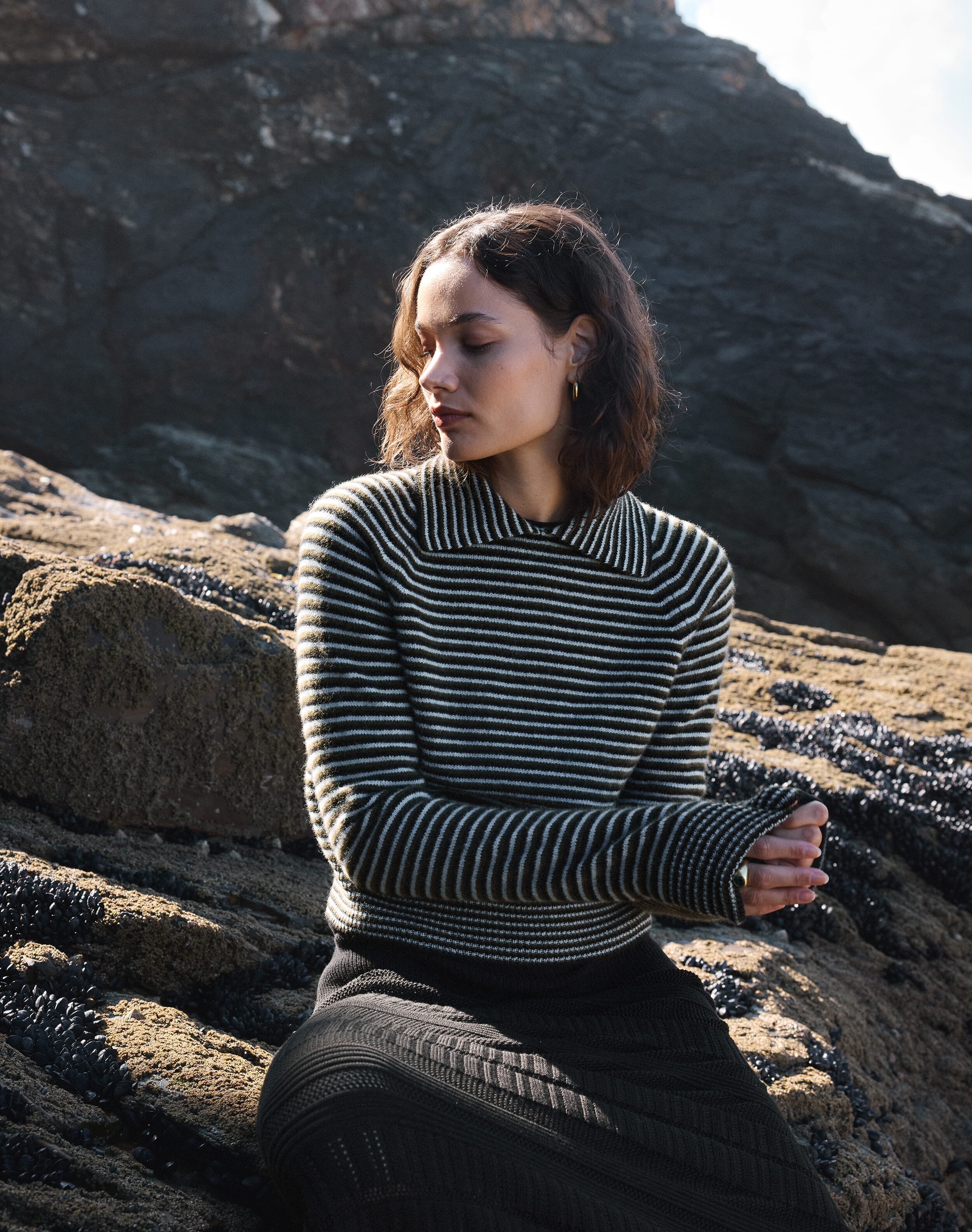 Brora ad: The Asymmetric Stripe Shirt