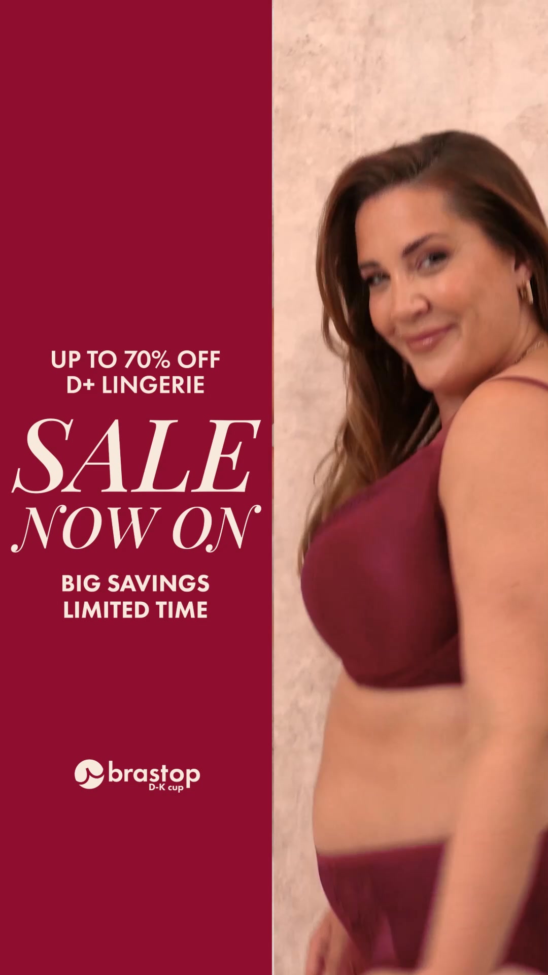 Brastop.com ad: ❗ THE BIG BRASTOP SALE NOW ON❗UP TO 70% OFF 100s of D+ lingerie and swim…