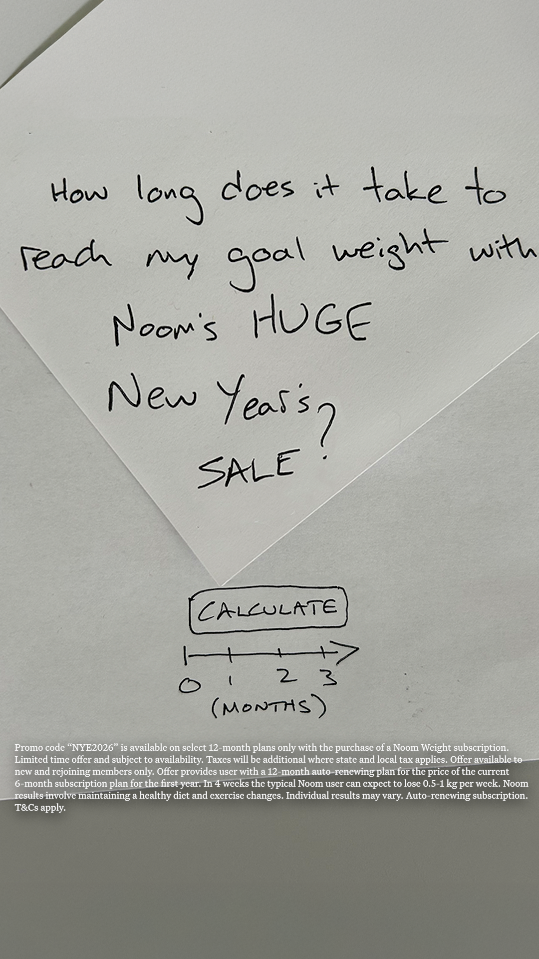 Noom ad: 🚨 YES, The New Year's Sale is NOW LIVE 🚨