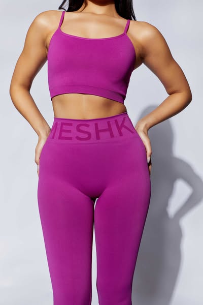 Meshki ad: Nyx Cross Back Seamless Crop - Lime Green
