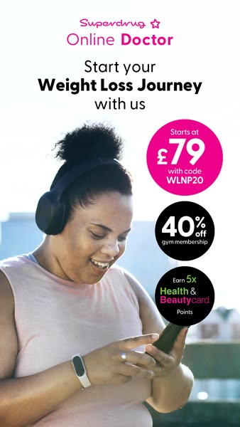 Superdrug ad: 40% Off Hussle Gym Memberships