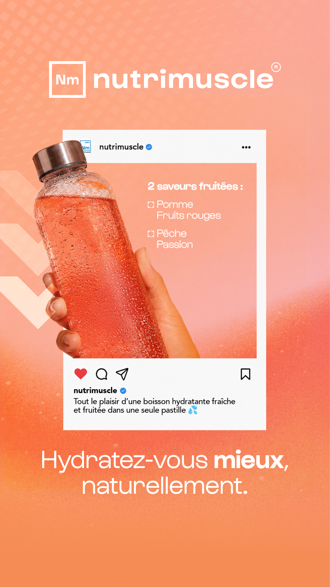 Nutrimuscle ad: Nouveauté : Effervescents Hydratation
