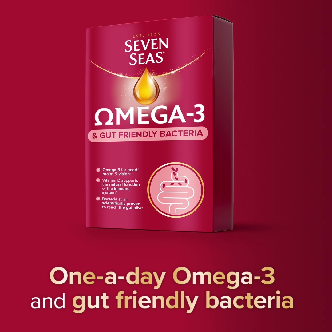 SevenSeas ad: Seven Seas Omega-3 & Gut Friendly Bacteria