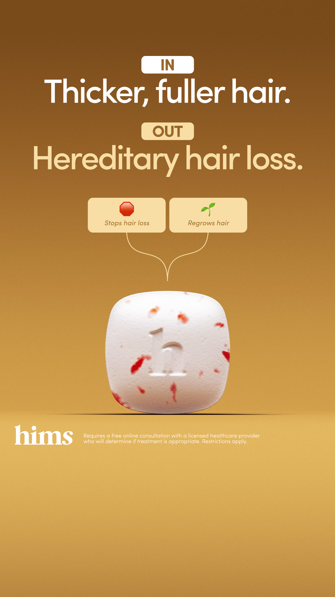 hims ad: Take control of your hair loss today!