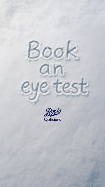 Boots Opticians ad: Book your eye test today