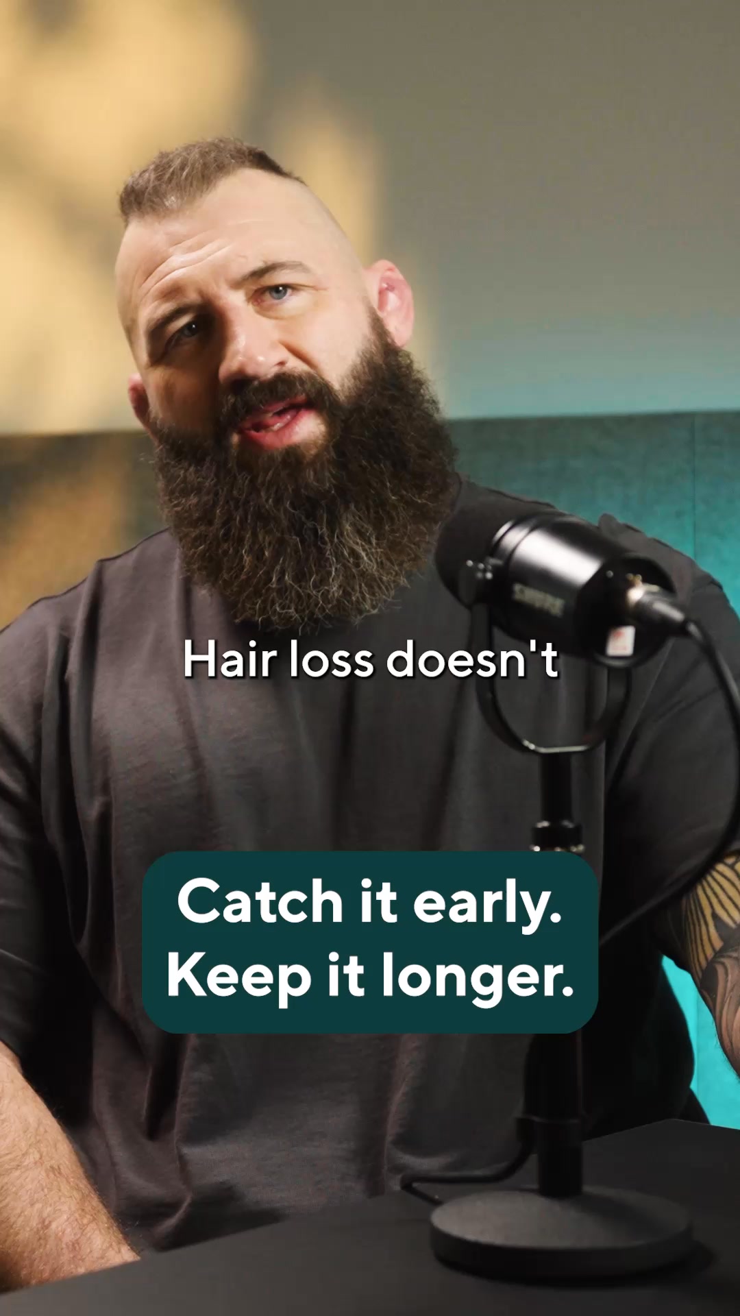 Joe’s way to look after his mohawk